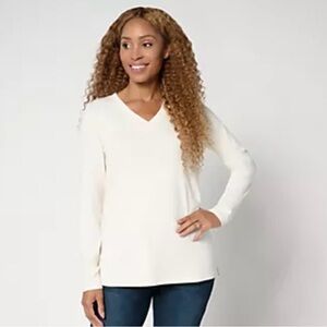 Kim Gravel PrimaBelle Luxe Knit V-neck Long sleeve shirt/Casual Top 2X 22/24